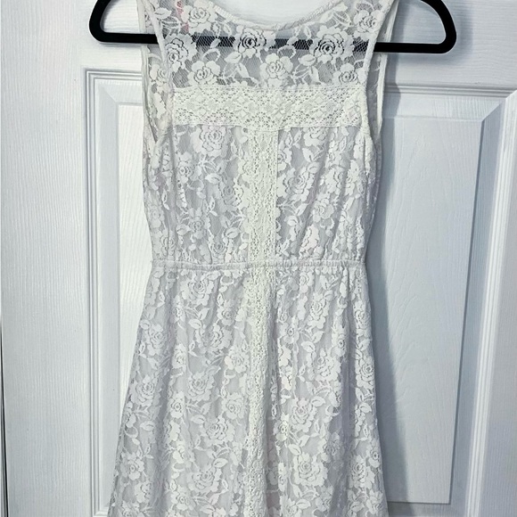 WHITE LACE MINI DRESS - Picture 3 of 13